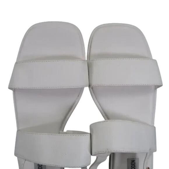 Steve Madden Shoes Womens 9.5 Sandals Dressy Casual Flat Slingback Ethos White - Picture 14 of 15